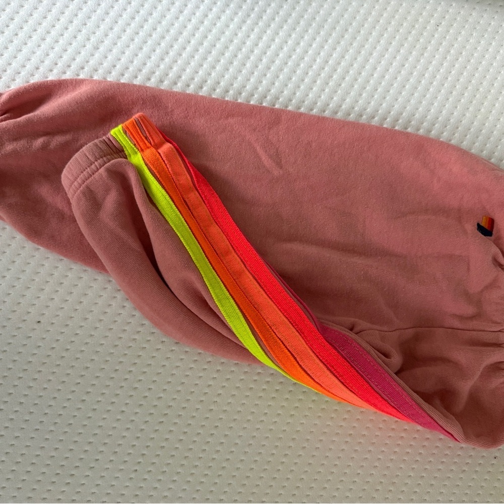 Aviator nation pink striped sweats 2t